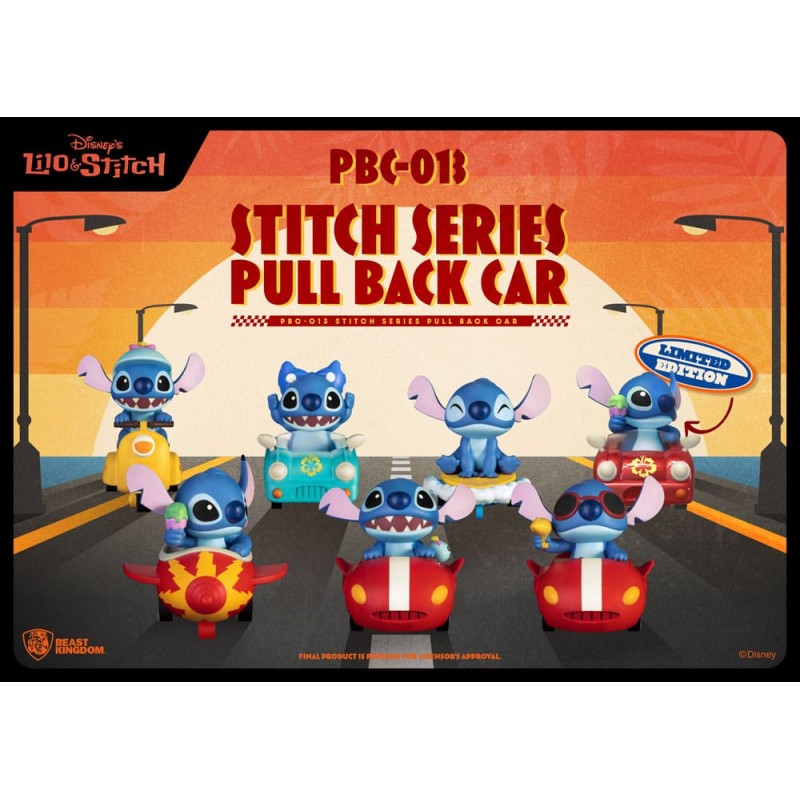 Lilo & Stitch Pull Back Cars Blind Box 6-Pack