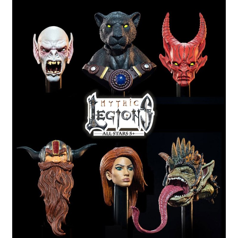 Mythic Legions: All Stars 5+ Accessory Set Heads Pack 1