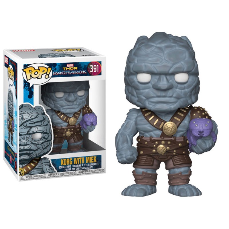 Funko Pop! Marvel Thor Ragnarok Korg with Miek 9 cm figure 2018 Fall Convention Exclusive LIMITED EDITION