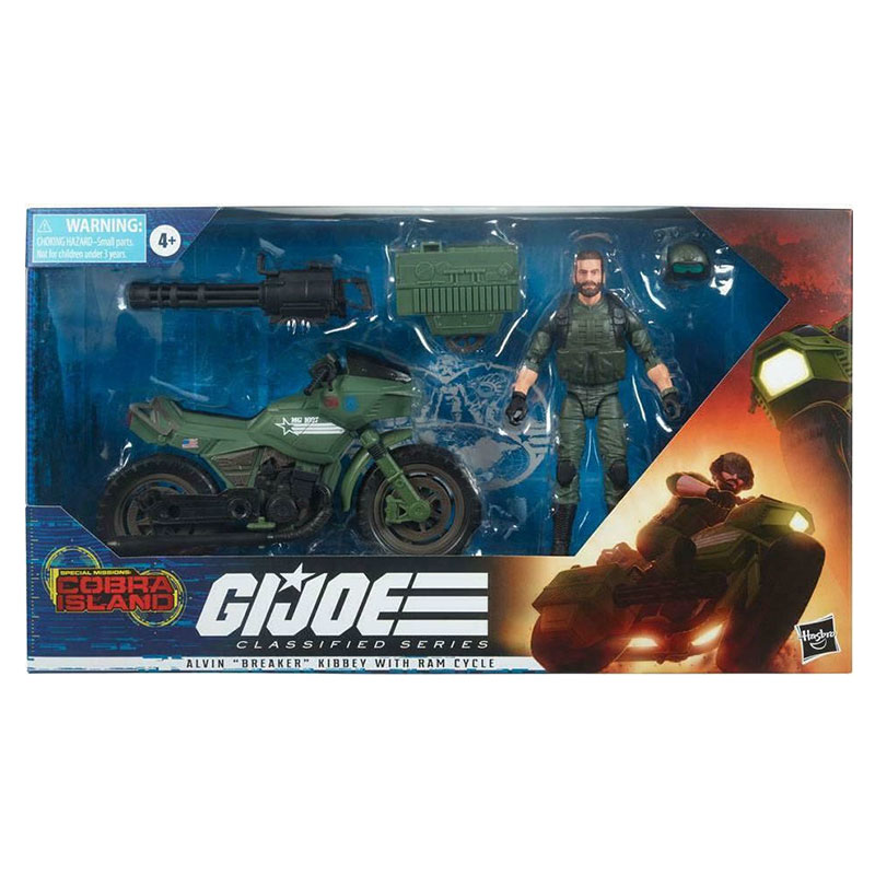 G.I. Joe Classified Series Cobra Island Action Figure 2021 Alvin Breaker Kibbey with Ram Cycle 15 cm