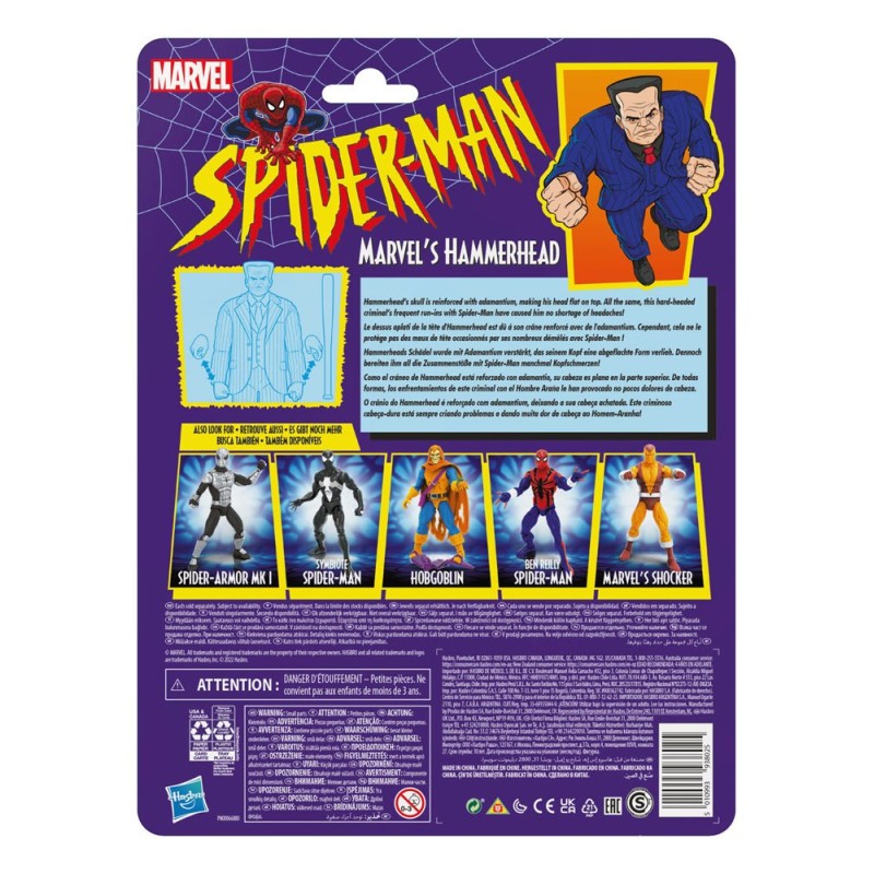 Spider-Man Marvel Legends Series Action Figure 2022 Marvel's Hammerhead 15 cm