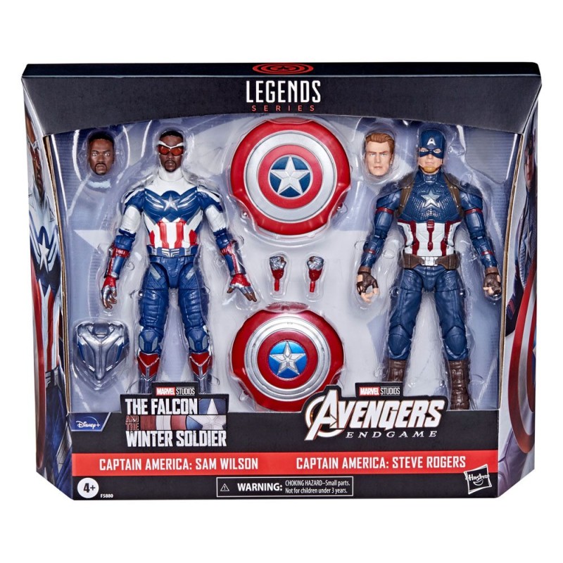 Marvel Legends Action Figure 2-Pack 2022 Captain America: Sam Wilson & Steve Rogers 15 cm