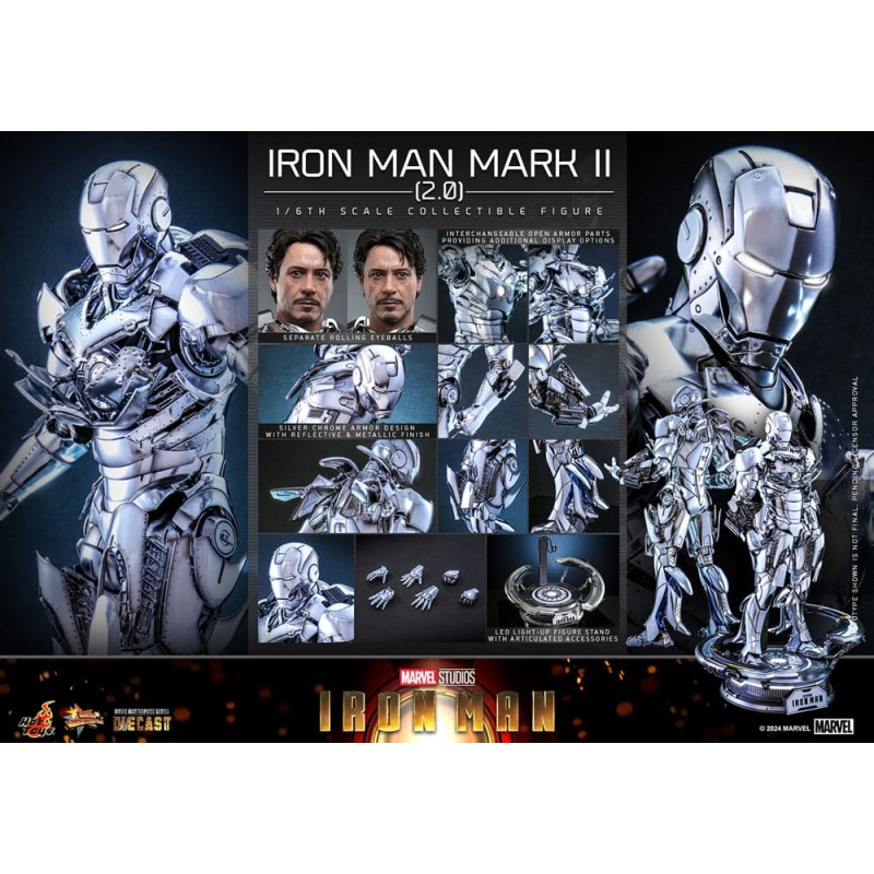 Iron Man Action Figure 1/6 Iron Man Mark II (2.0) 33 cm