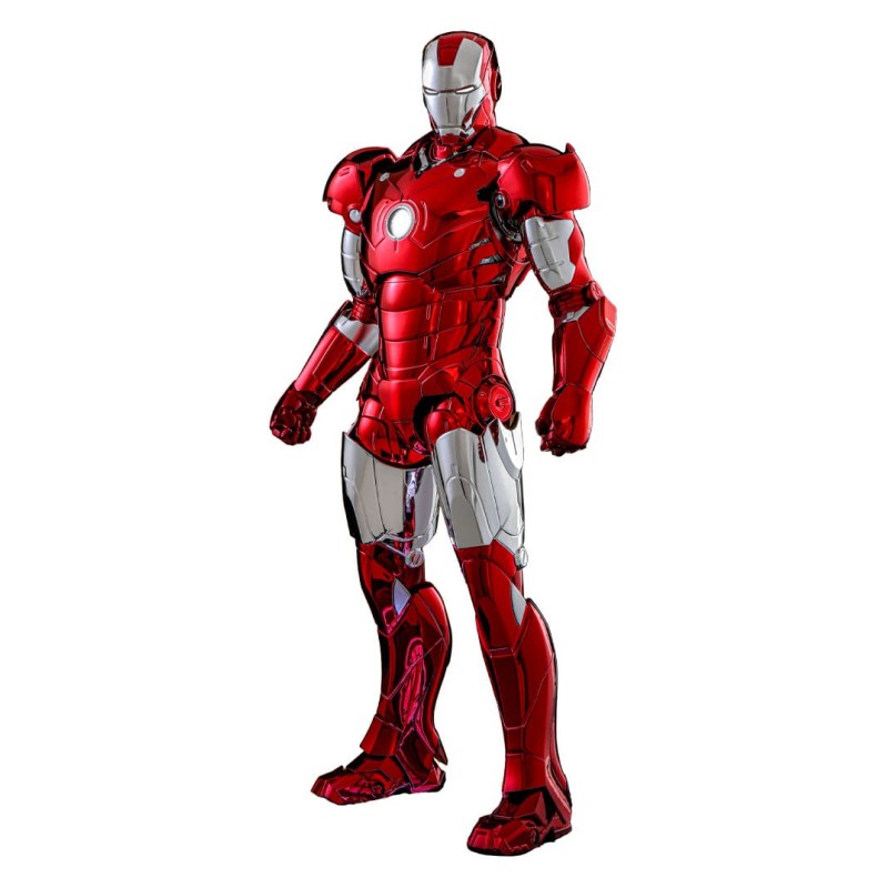 Iron Man Movie Masterpiece Diecast Action Figure 1/6 Iron Man Mark III (Red & Chrome Version) Hot Toys Exclusive 32 cm