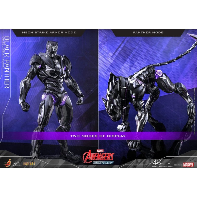 Avengers: Mech Strike Artist Collection Diecast Action Figure Black Panther 35 cm
