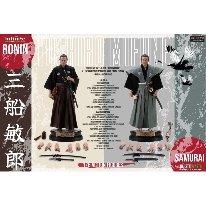  Toshiro Mifune Ronin & Samurai 1/6 Action Figure Deluxe Double Pack