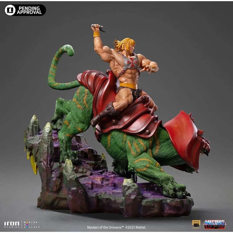 Masters of the Universe Deluxe Art Scale Statue 1/10 He-man and Battle Cat 31 cm