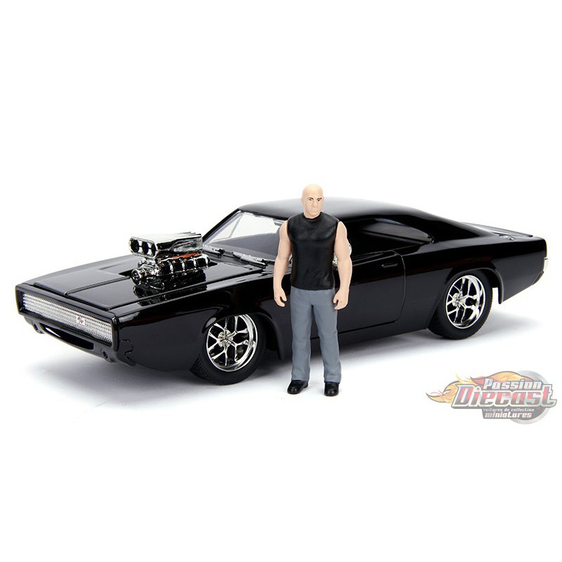 Fast & Furious: DOM & Dodge Charger R/T Black With Figure 1:24
