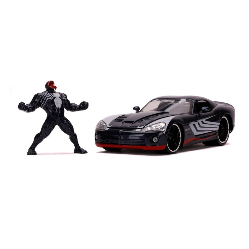 Marvel Venom Hollywood Rides Diecast Model 1/24 2008 Dodge Viper SRT10 with Figure