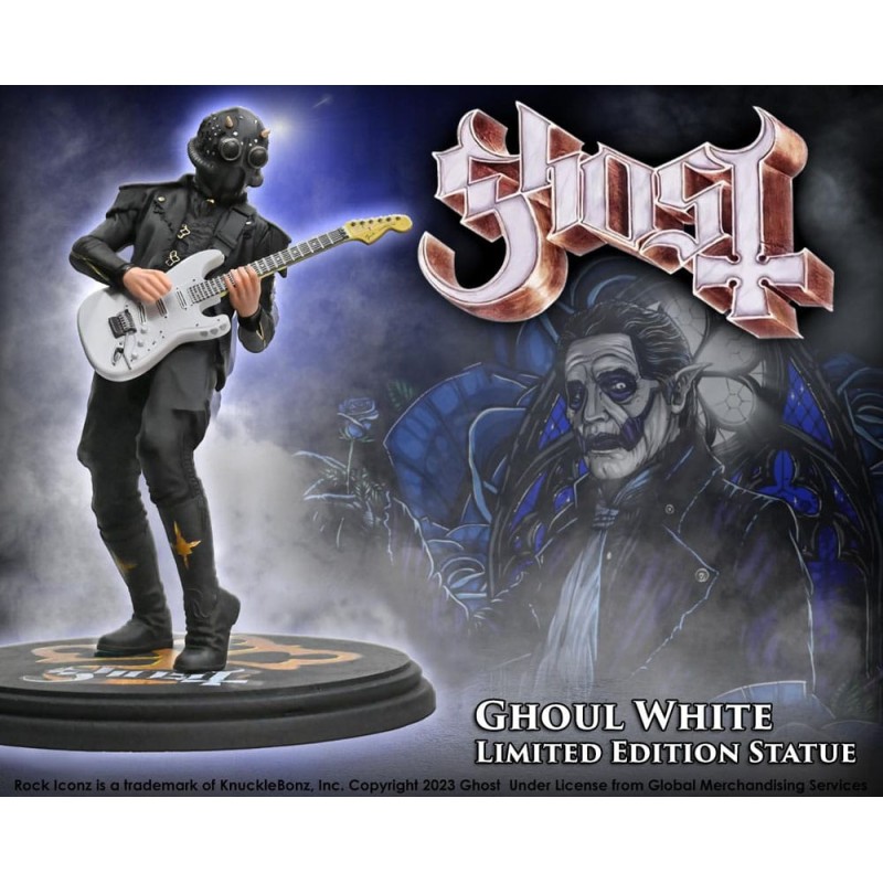 Ghost Rock Iconz Statue 1/9 Nameless Ghoul II (White Guitar) 22 cm