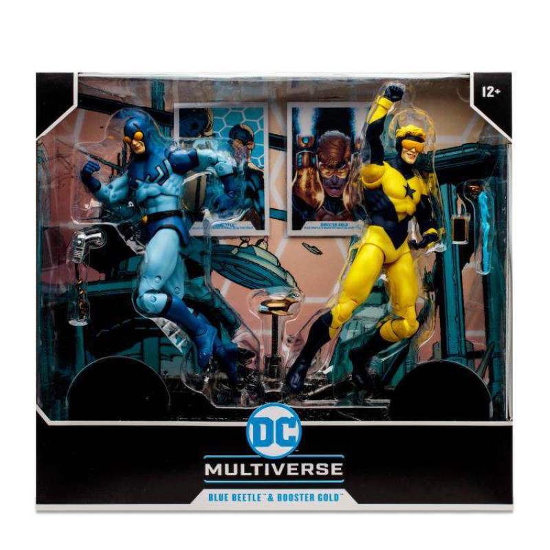 DC Multiverse Action Figure Pack of 2 Blue Beetle & Booster Gold 18 cm