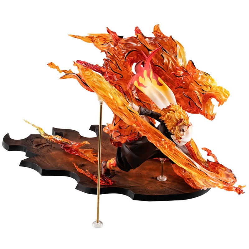 Demon slayer Kyojuro Precious G.E.M. 1/8 PVC Statue Rengoku Flame Breathing Fifth Form Flame Tiger 24 cm