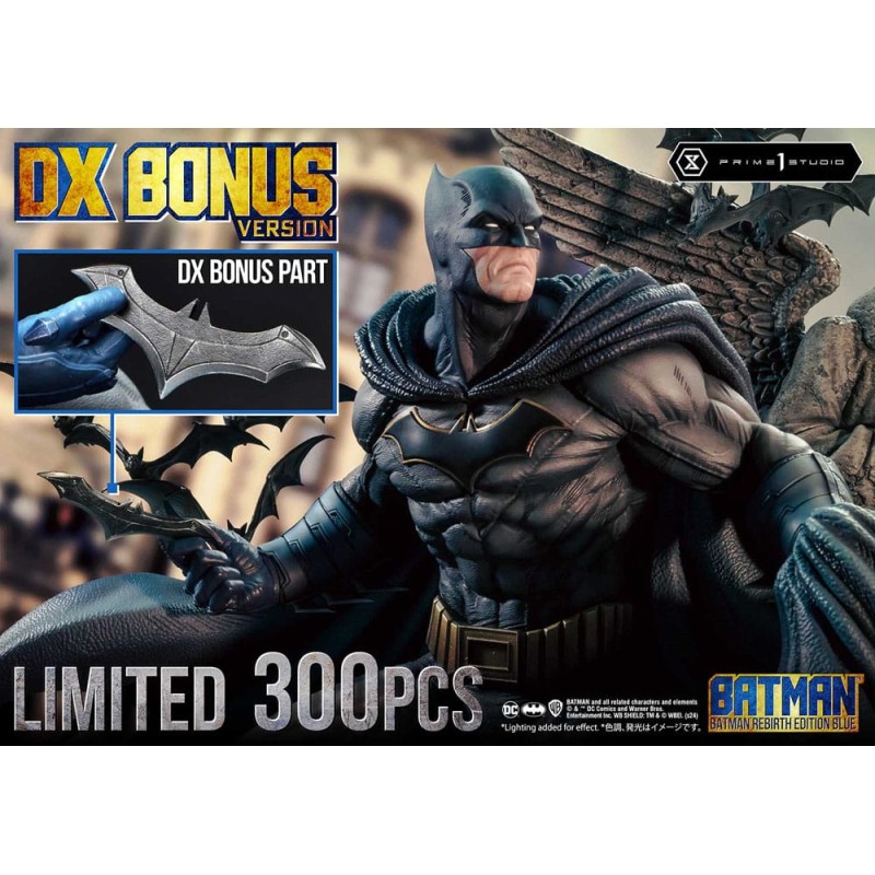 Batman Ultimate Premium Masterline Series Statue 1/4 Batman Rebirth Edition Blue Deluxe Bonus Version 71 cm