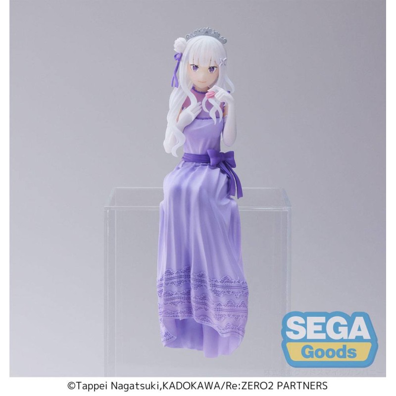 Re:Zero - Starting Life in Another World: Lost in Memories PM Perching PVC Statue Emilia (Dressed-Up Party) 14 cm