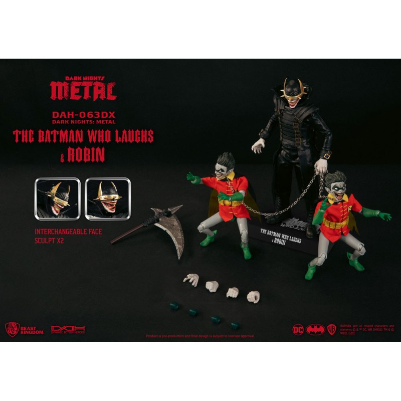 DC Comics Dynamic 8ction Heroes Action Figure 1/9 The Batman Who Laughs and his Rabid Robins DX 20 cm